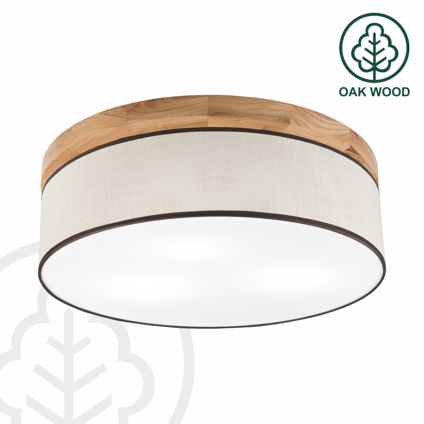 Brilagi - Griestu lampa BELLADONNA 3xE27/15W/230V d. 50 cm krēmkrāsa/ozols