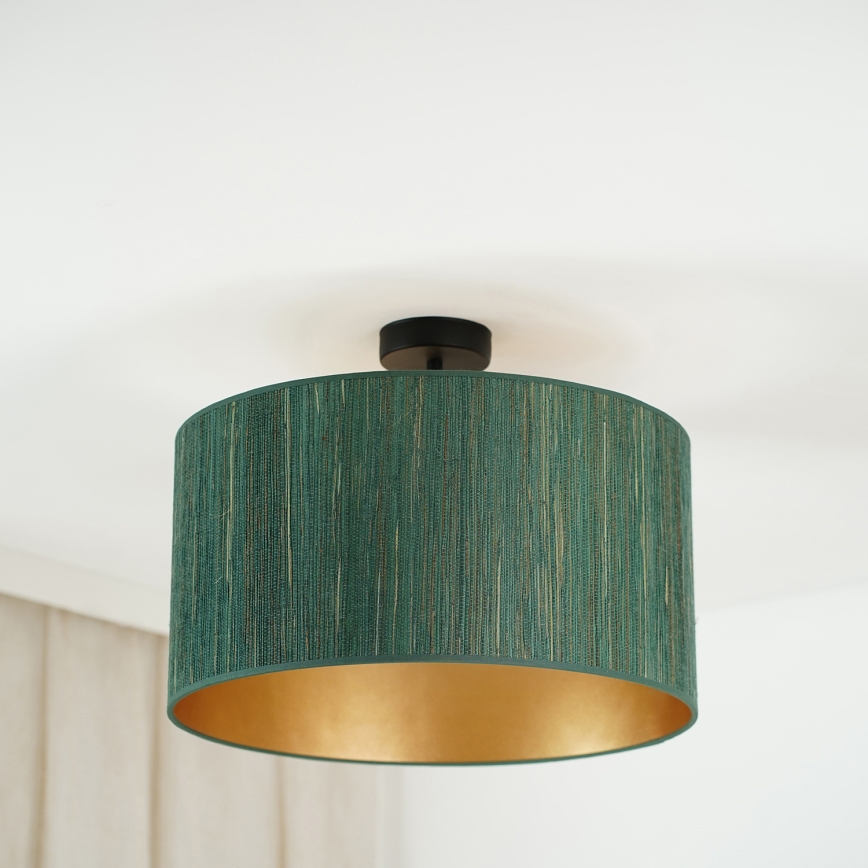 Brilagi - Piestiprināms lustra BOSTON ROLLER 1xE27/15W/230V diametrs 45 cm salmu zaļa/zelta krāsa
