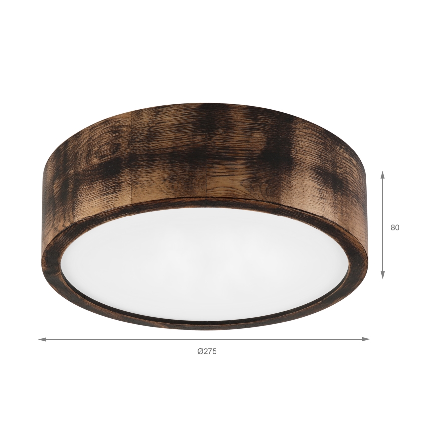 Brilagi - Griestu lampa CARVALHO SMOKEY 1xE27/60W/230V ozola Ø 27,5 cm