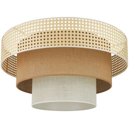 Brilagi - Griestu lampa CEDAR LUNETA 1xE27/15W/230V d. 45 cm bēša/brūna/krēmkrāsa