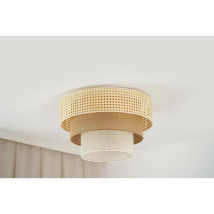 Brilagi - Griestu lampa CEDAR LUNETA 1xE27/15W/230V d. 45 cm bēša/brūna/krēmkrāsa