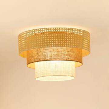 Brilagi - Griestu lampa CEDAR LUNETA 1xE27/15W/230V d. 45 cm bēša/brūna/krēmkrāsa