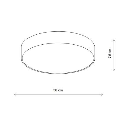 Brilagi - Griestu lampa CLARE 2xE27/24W/230V d. 30 cm bēša