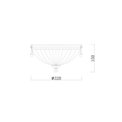 Brilagi - Griestu lampa CLASSIC 2xE27/60W/230V misiņš