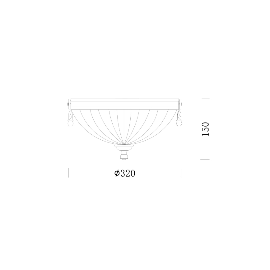 Brilagi - Griestu lampa CLASSIC 2xE27/60W/230V misiņš