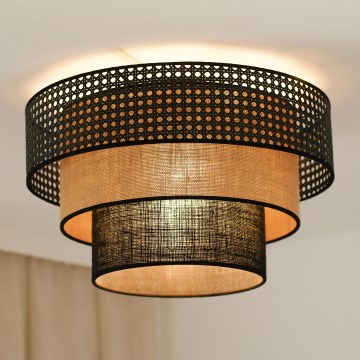 Brilagi - Griestu lampa DAKOTA LUNETA 1xE27/15W/230V d. 45 cm melna/bēša