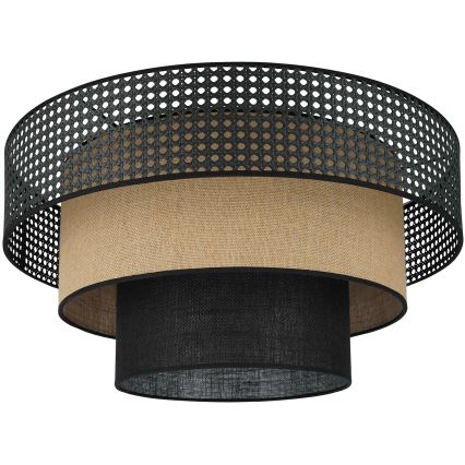Brilagi - Griestu lampa DAKOTA LUNETA 1xE27/15W/230V d. 45 cm melna/bēša