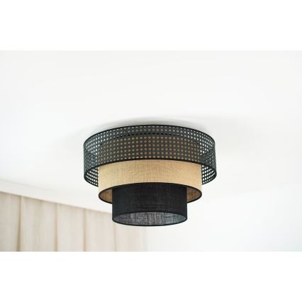 Brilagi - Griestu lampa DAKOTA LUNETA 1xE27/15W/230V d. 45 cm melna/bēša