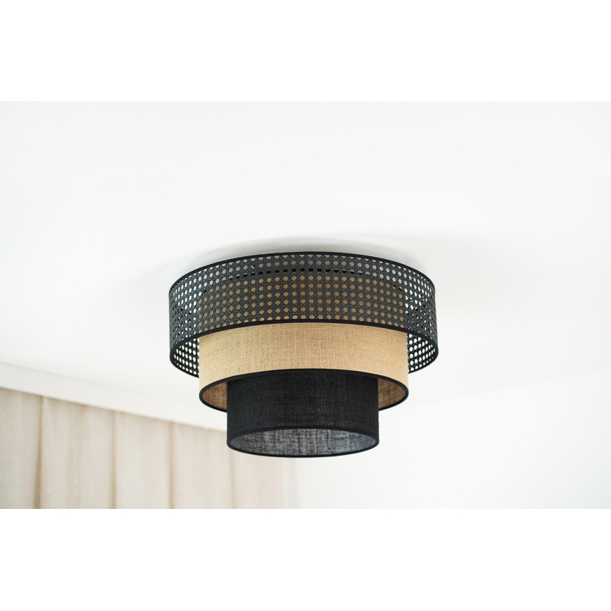 Brilagi - Griestu lampa DAKOTA LUNETA 1xE27/15W/230V d. 45 cm melna/bēša