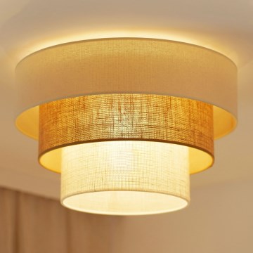 Brilagi-Griestu lampa DENVER LUNETA 1xE27/15W/230V d. 45 bēša/brūna/krēmkrāsa