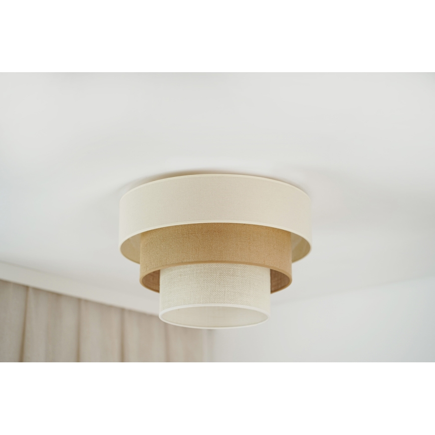 Brilagi-Griestu lampa DENVER LUNETA 1xE27/15W/230V d. 45 bēša/brūna/krēmkrāsa