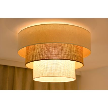 Brilagi-Griestu lampa DENVER LUNETA 1xE27/15W/230V d. 45 bēša/brūna/krēmkrāsa
