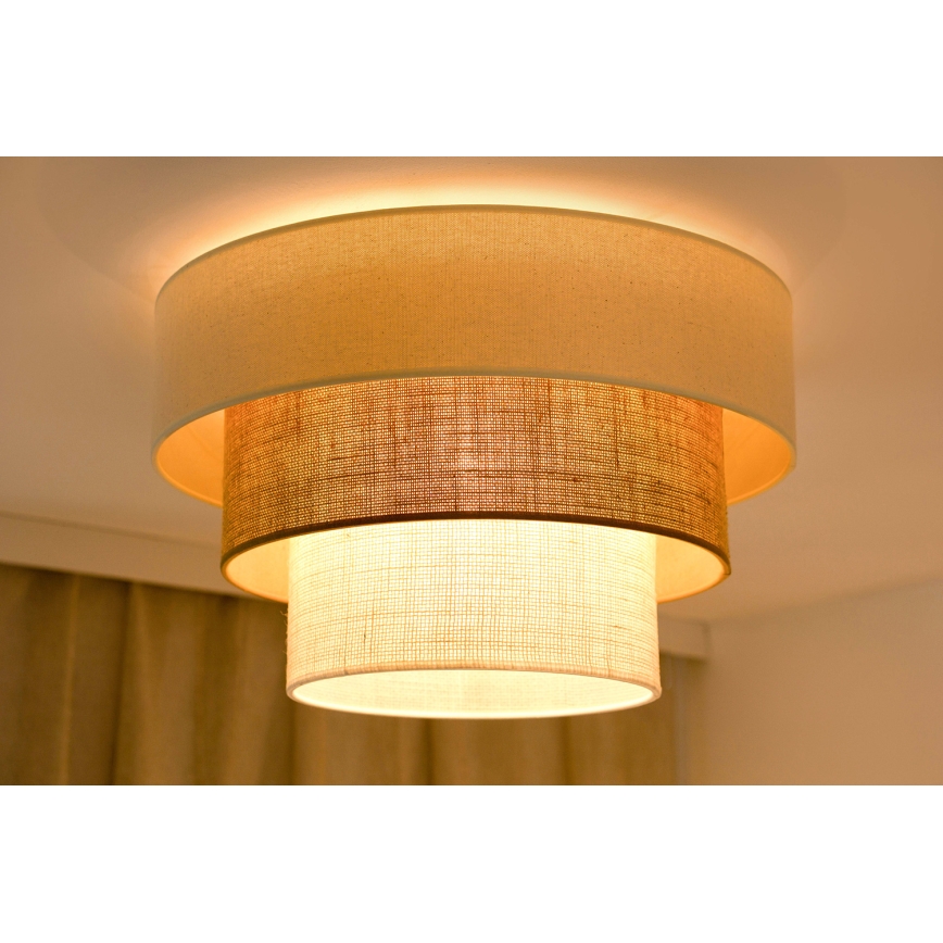 Brilagi-Griestu lampa DENVER LUNETA 1xE27/15W/230V d. 45 bēša/brūna/krēmkrāsa