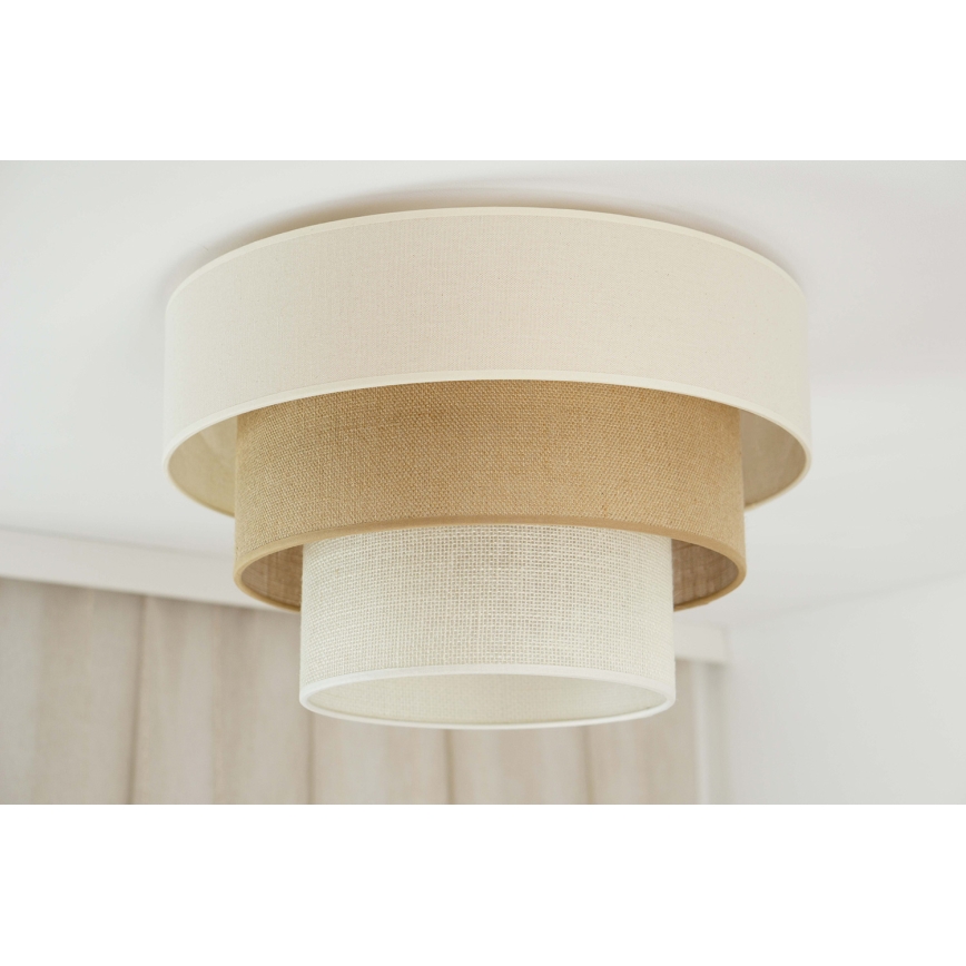 Brilagi-Griestu lampa DENVER LUNETA 1xE27/15W/230V d. 45 bēša/brūna/krēmkrāsa