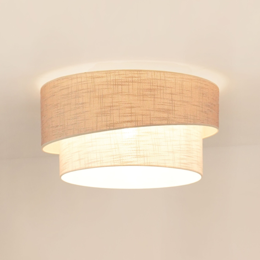 Brilagi - Griestu lampa DOVER SHINE 1xE27/15W/230V d. 50 cm pelēka/krēmkrāsa