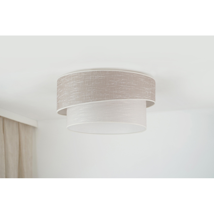 Brilagi - Griestu lampa DOVER SHINE 1xE27/15W/230V d. 50 cm pelēka/krēmkrāsa