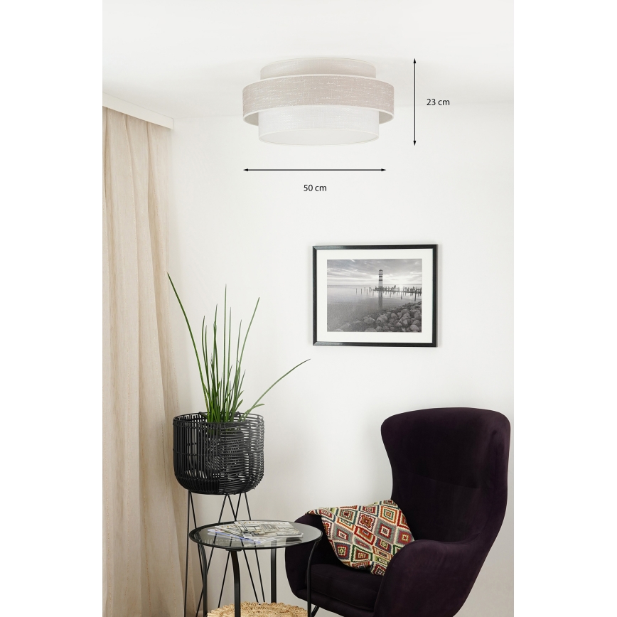 Brilagi - Griestu lampa DOVER SPACE LED/12W/230V d. 50 cm 3000K/4000K/6400K pelēka/krēmkrāsa