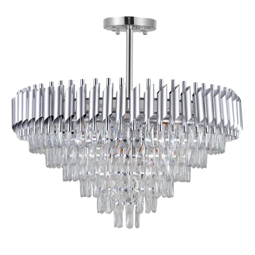 BRILAGI - Griestu lampa ECLIPSE 12xE14/10W/230V Ø 78 cm sudraba