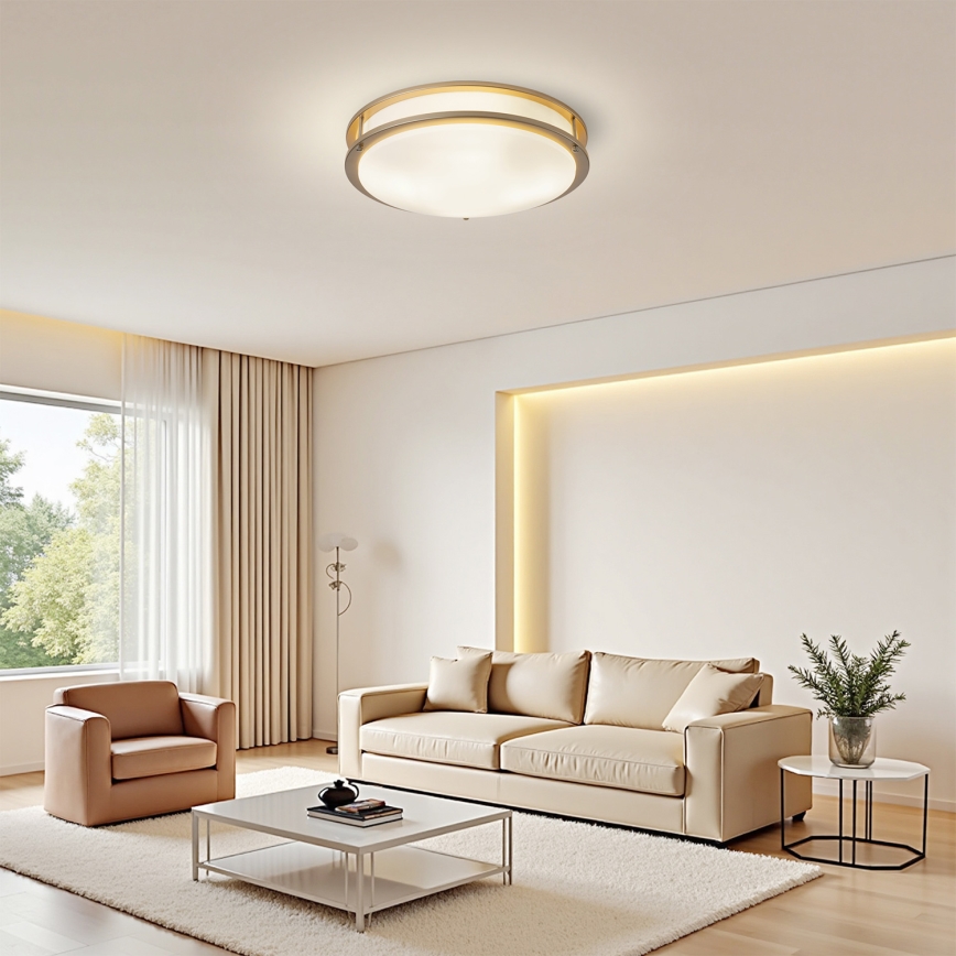 Brilagi - Griestu lampa ELARO 4xE27/40W/230V Ø 41 cm zeltaina
