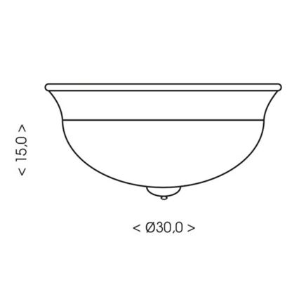 BRILAGI - Griestu lampa FRESCO 2xE27/40W/230V Ø 30 cm sudraba