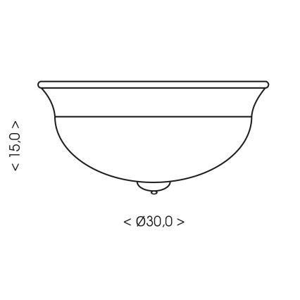 Brilagi - Griestu lampa FRESCO 2xE27/40W/230V Ø 30 cm vara krāsā
