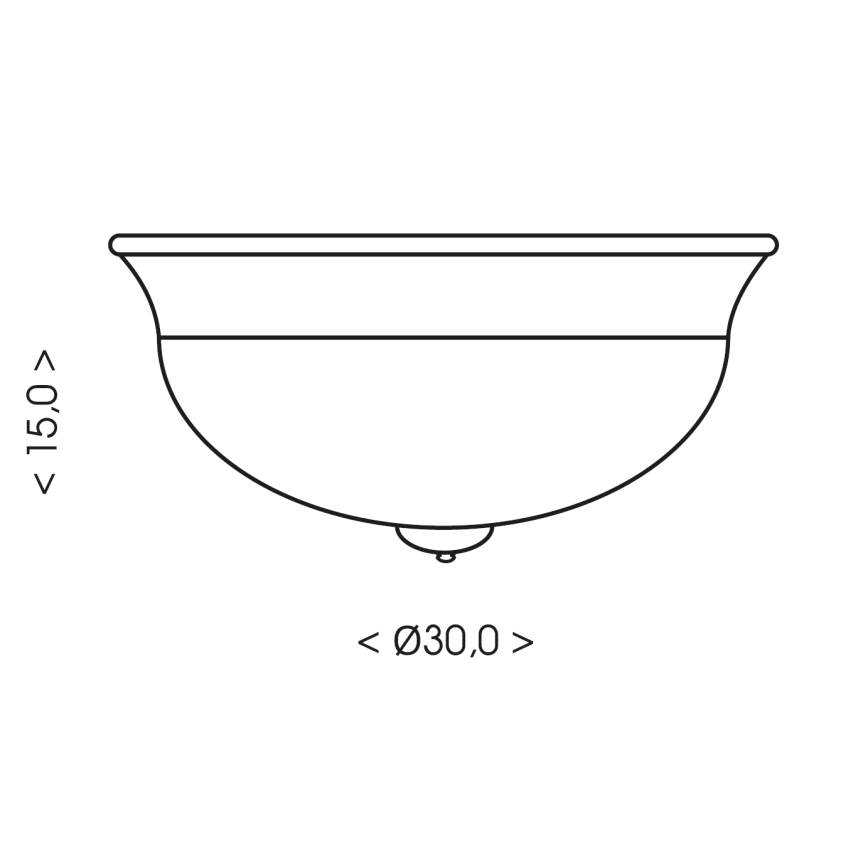 Brilagi - Griestu lampa FRESCO 2xE27/40W/230V Ø 30 cm vara krāsā