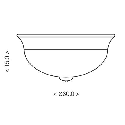 Brilagi - Griestu lampa FRESCO 2xE27/40W/230V Ø 30 cm zelta krāsā