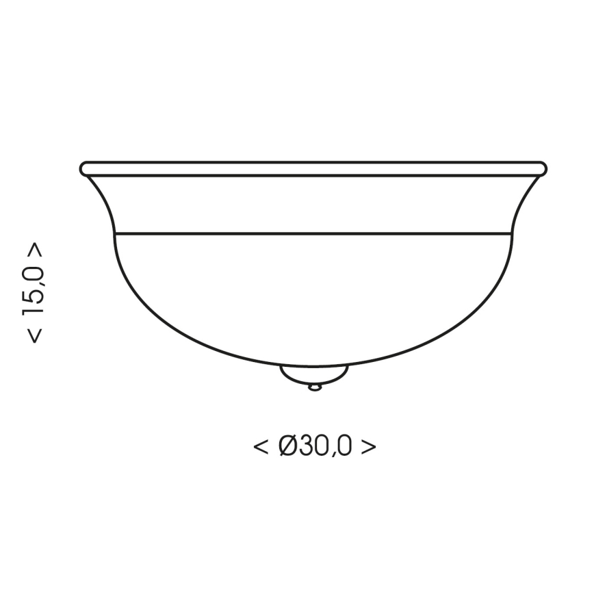 Brilagi - Griestu lampa FRESCO 2xE27/40W/230V Ø 30 cm zelta krāsā
