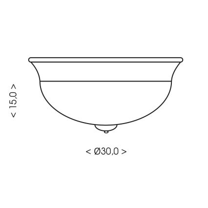 Brilagi - Griestu lampa FRESCO 2xE27/40W/230V Ø 30 cm, zelta krāsā