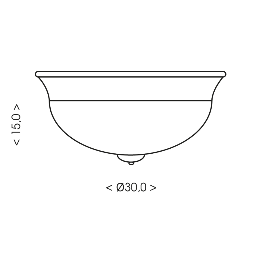 Brilagi - Griestu lampa FRESCO 2xE27/40W/230V Ø 30 cm, zelta krāsā