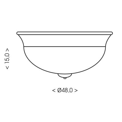 Brilagi - griestu lampa FRESCO, 3x E27/40W/230V, Ø 48 cm, brūna