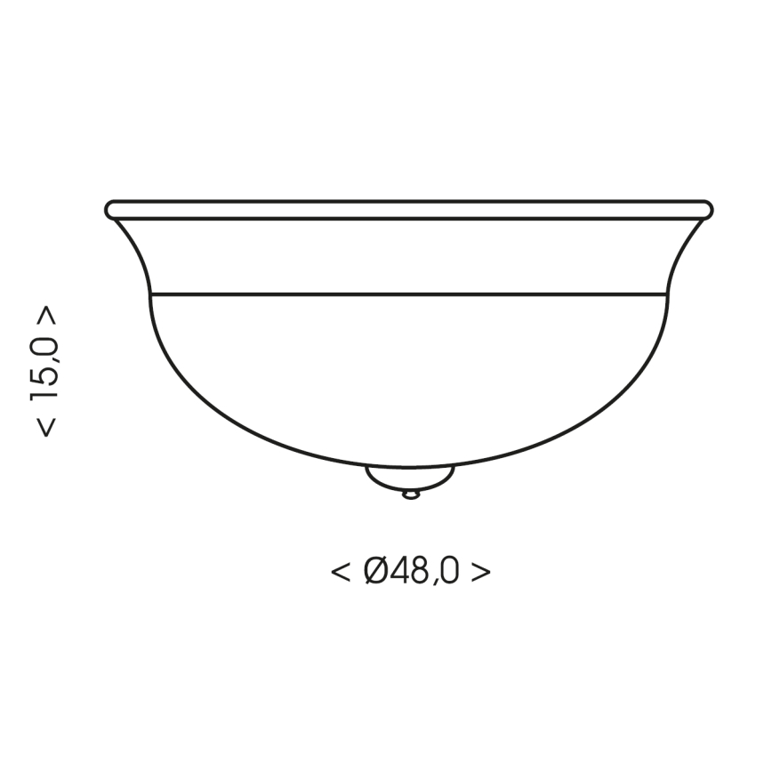 Brilagi - griestu lampa FRESCO, 3x E27/40W/230V, Ø 48 cm, brūna