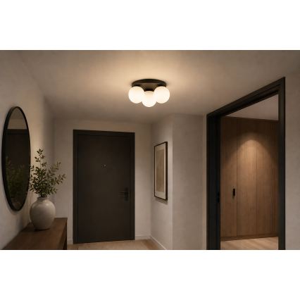 BRILAGI - Griestu lampa MILO 3xE27/60W/230V Ø 35 cm melna