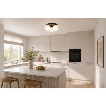 BRILAGI - Griestu lampa MILO 3xE27/60W/230V Ø 35 cm melna