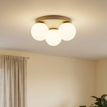 Brilagi - Griestu lampa MILO ECRU 1xE27/60W/230V Ø 15 cm bēša/zelta