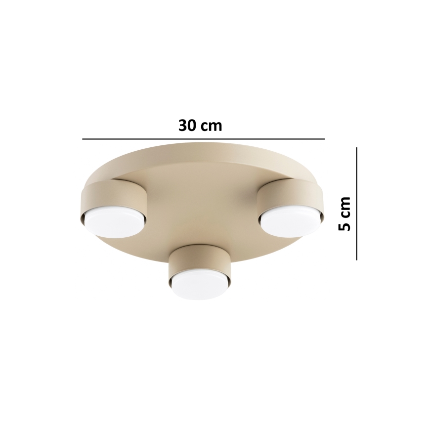 Brilagi - griestu lampa MONO 3x GX53, 12 W, 230 V, Ø 30 cm, bēša