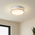 Brilagi - Griestu lampa ORINO 2xE27/40W/230V Ø 27 cm balta/ozols