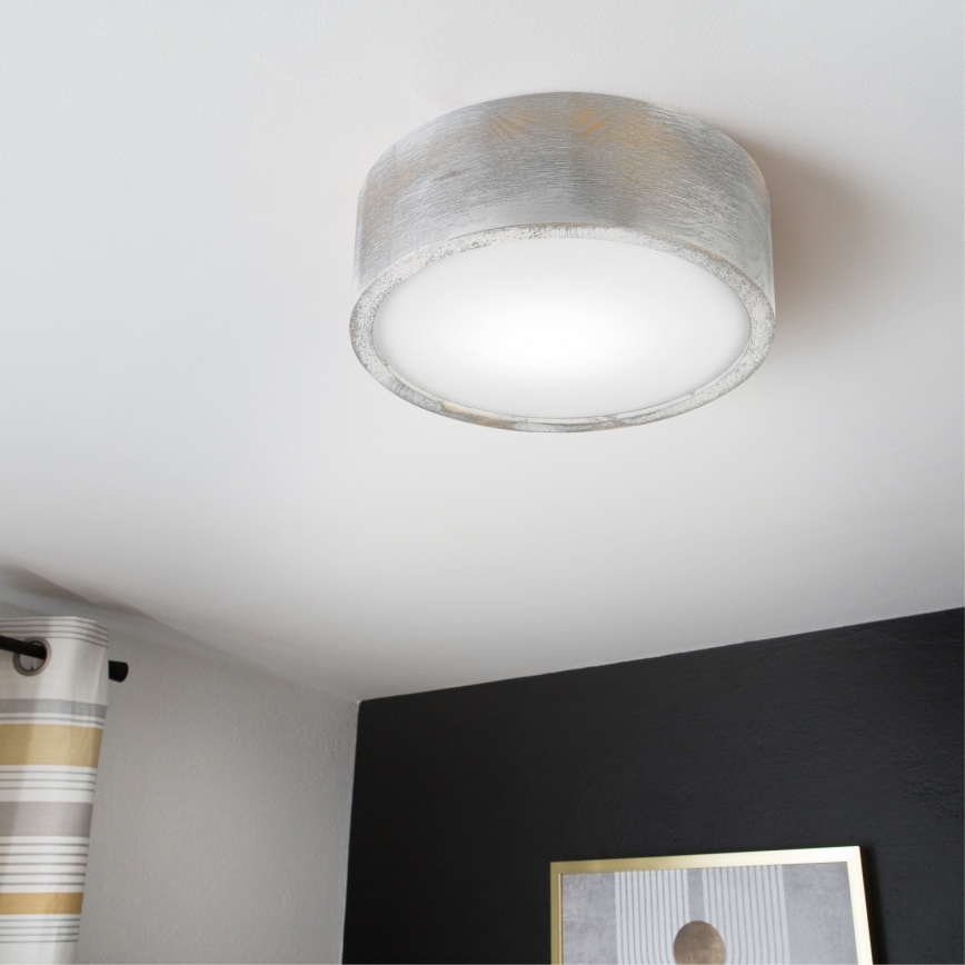 Brilagi - Griestu lampa PINO 1xE27/15W/230V priede/sudraba krāsā Ø 27,5 cm