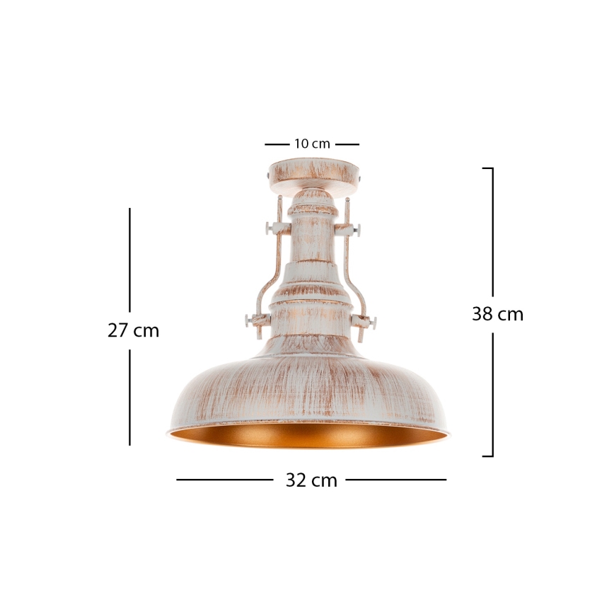 Brilagi - Griestu lampa PYRONIC 1xE27/40W/230V Ø 32 cm krēmkrāsa/patina