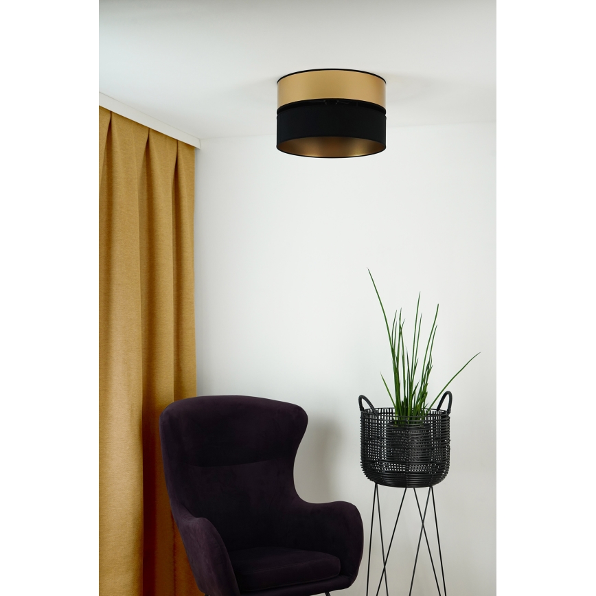 Brilagi - Griestu lampa ROYAL 1xE27/15W/230V d. 40 cm melna/zelta