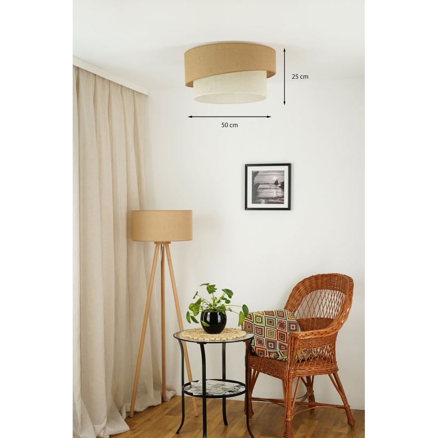 Brilagi - Griestu lampa SHINE 1xE27/15W/230V d. 50 cm bēša/krēmkrāsa