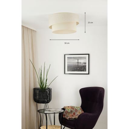 Brilagi - Griestu lampa SHINE 1xE27/15W/230V d. 50 cm krēmkrāsa