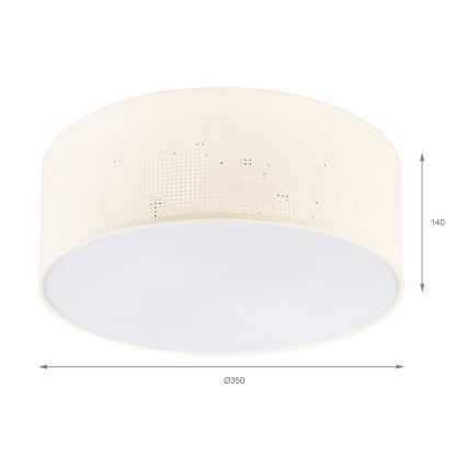BRILAGI - Griestu lampa SIRIJA MODERN 2xE27/60W/230V Ø 35 cm krēmkrāsaina