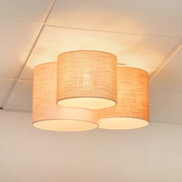 Brilagi - Griestu lampa SNAKE 3xE27/15W/230V pelēka/krēmkrāsa
