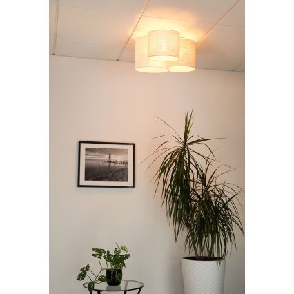 Brilagi - Griestu lampa SNAKE 3xE27/15W/230V pelēka/krēmkrāsa