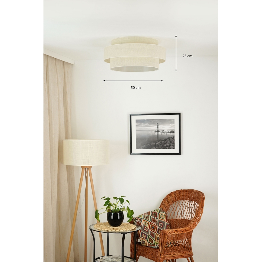 Brilagi - Griestu lampa SPACE YUTE LED/12W/230V d. 50 cm 3000K/4000K/6400K krēmkrāsa