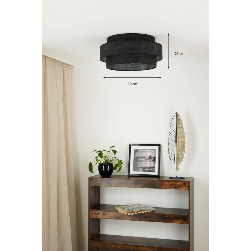Brilagi - Griestu lampa SPACE YUTE LED/12W/230V d. 50 cm 3000K/4000K/6400K melna