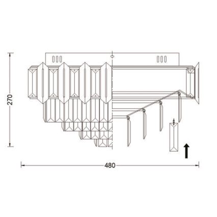 Brilagi - Griestu lampa SPECTRA 5xE14/40W/230V Ø 48 cm melna