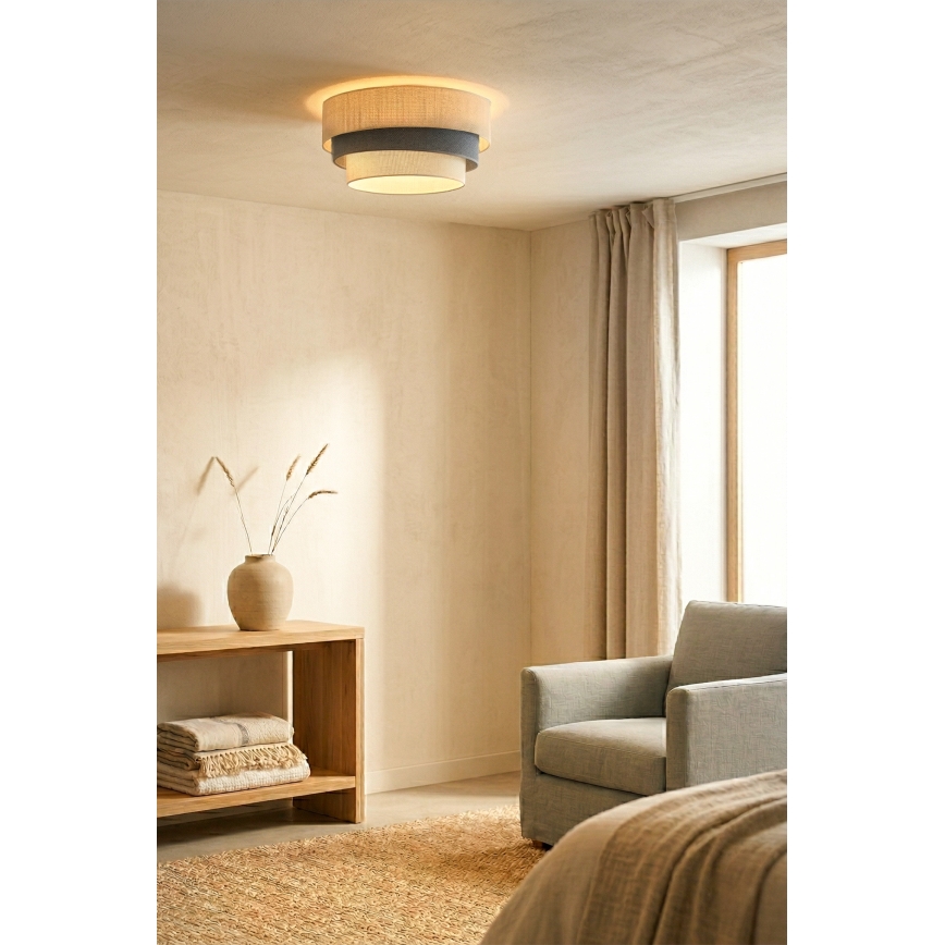 Brilagi - Griestu lampa TRIO 1xE27/60W/230V Ø 40 cm krēmkrāsa/pelēka