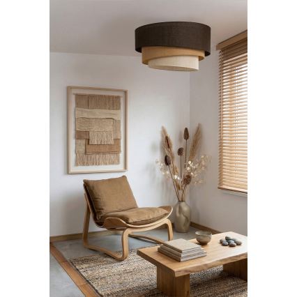 Brilagi - griestu lampa TRIO 3xE27/60W/230V Ø 60 cm brūna/bēša/balta